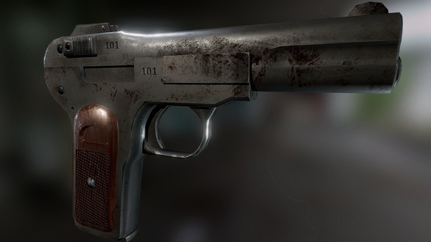 Another vintage pistol 3d model