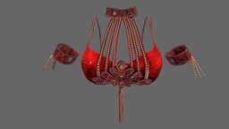Female Bellydancer Top green, red, fashion, purple, girls, top, clothes, dancing, costume, womens, dancer, decorated, bra, wear, belly, bellydancing, pbr, low, poly, female, blue, bralet, belly_dancing