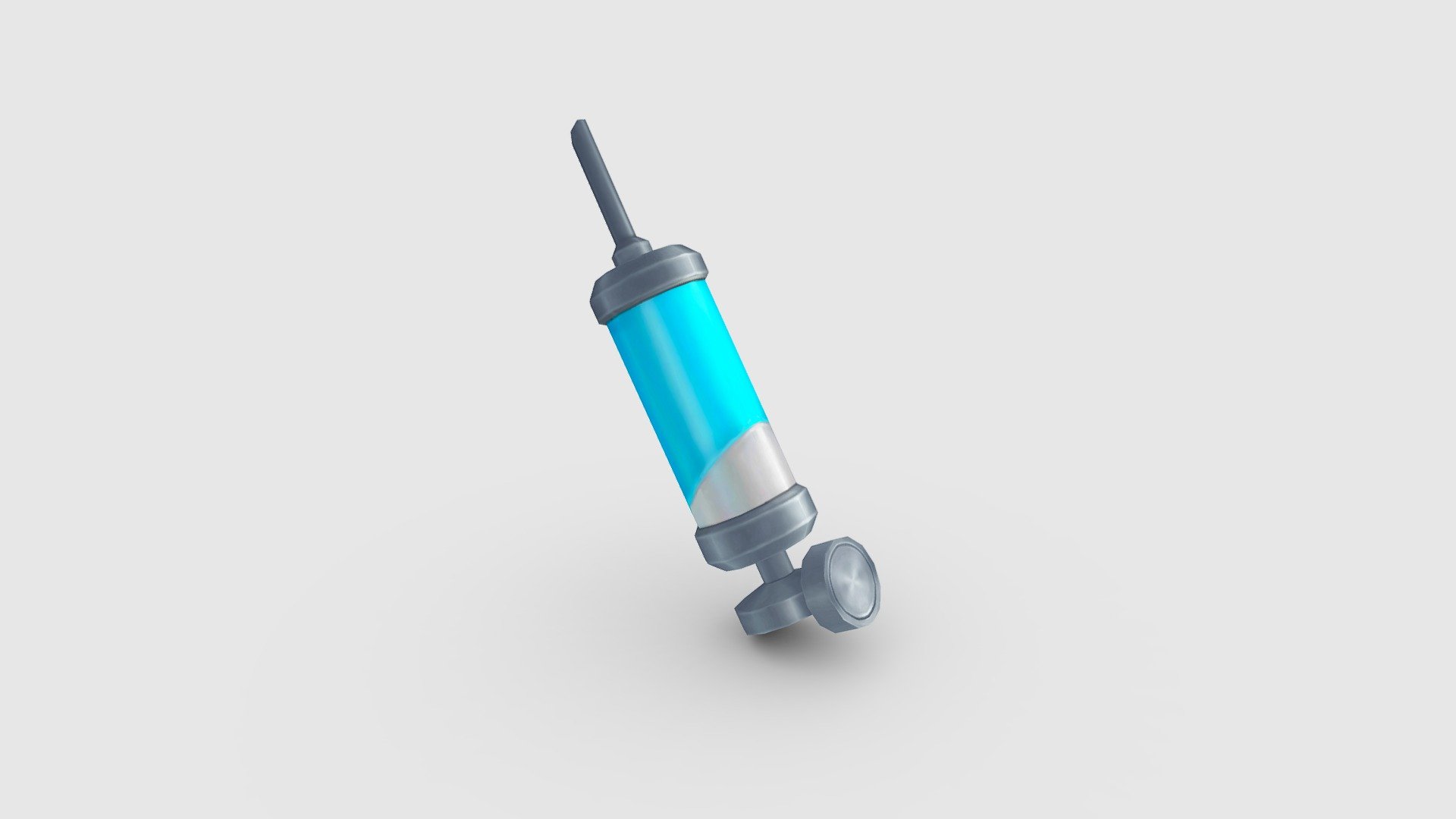 Cartoon syringe - blue Low-poly 3D model - Cartoon syringe - blue - 3D model by ler_cartoon (@lerrrrr) 3d model
