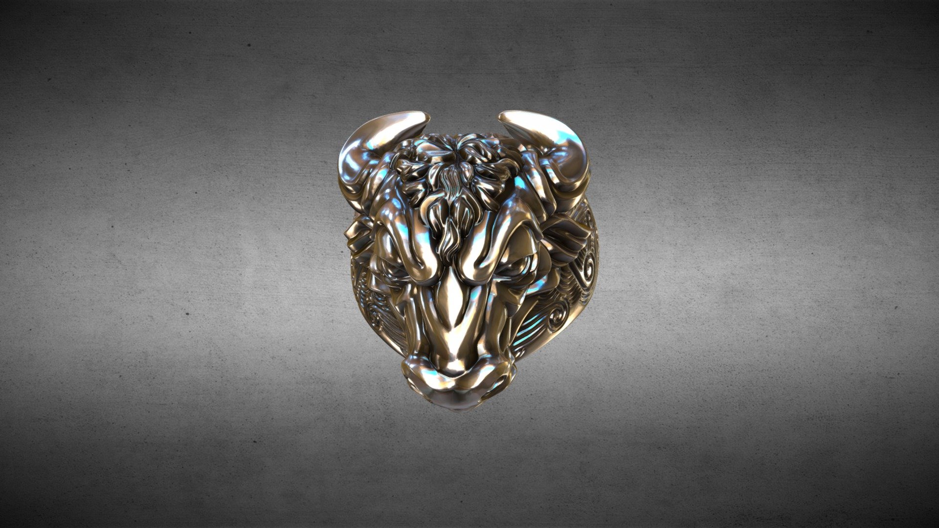 Jewelry  STL Printable model   for Sale -link removed- - Bull ring - Buy Royalty Free 3D model by Privalov 3d model