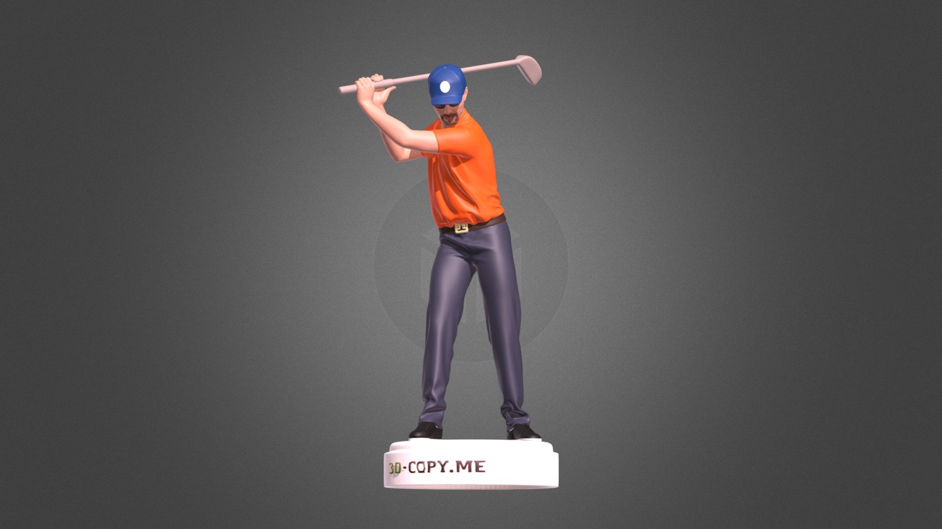 392 Golf Player - 3D model by 3dcopyme 3d model