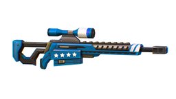 LowPoly Cartoon Sci-Fi Sniper Rifle Future