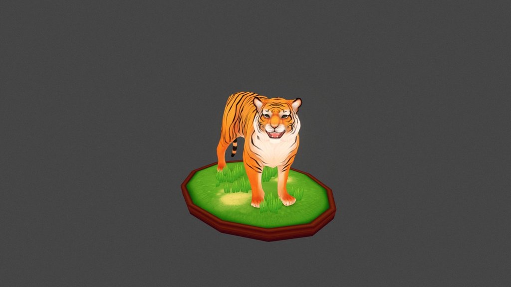 A portfolio piece I’ve been working on for a little while. Originally a sculpt made in 3D-coat, I ended up re-topping it and only painting a diffuse map for it instead of baking normals.
I’m still not 100 % happy with the podium it is standing on, so I might fix it in the future - Tiger - 3D model by Thami-mixim 3d model