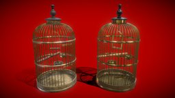 Vintage Bird cage [High Detail] world, virtual, bird, games, nostalgic, gaming, cage, feature, element, prop, vintage, retro, photorealistic, beauty, reality, detail, antique, classic, detailed, unique, clean, vr, shiny, accessory, perfect, decor, addition, charm, aged, old-fashioned, birdcage, charming, versatile, scuffed, game, design, digital, eye-catching