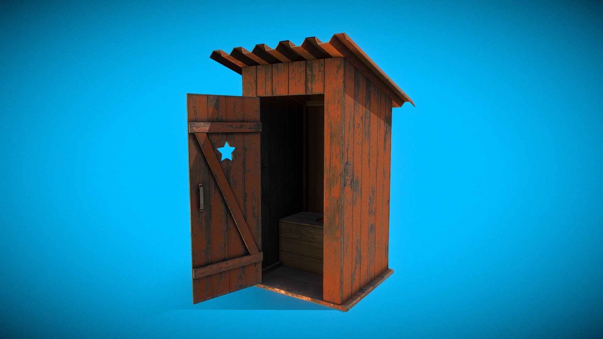 Outhouse - Brown. FBX / PBR. 2k textures 3d model