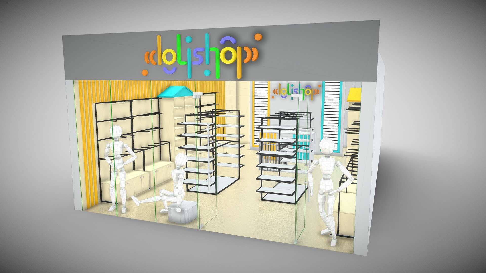 children's clothing store - children's clothing store - Buy Royalty Free 3D model by 3DGrom (@dizartoren) 3d model
