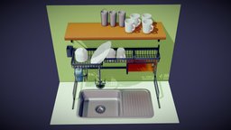 Sink & dish drainer (Fregadero y Secador)