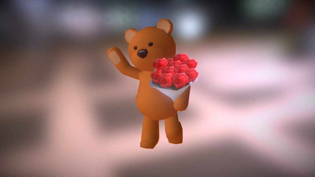 Character that I made for the Lowmance Challenge - Valentine's Bear - 3D model by Paulo Carvalho (@phcarvalho) 3d model