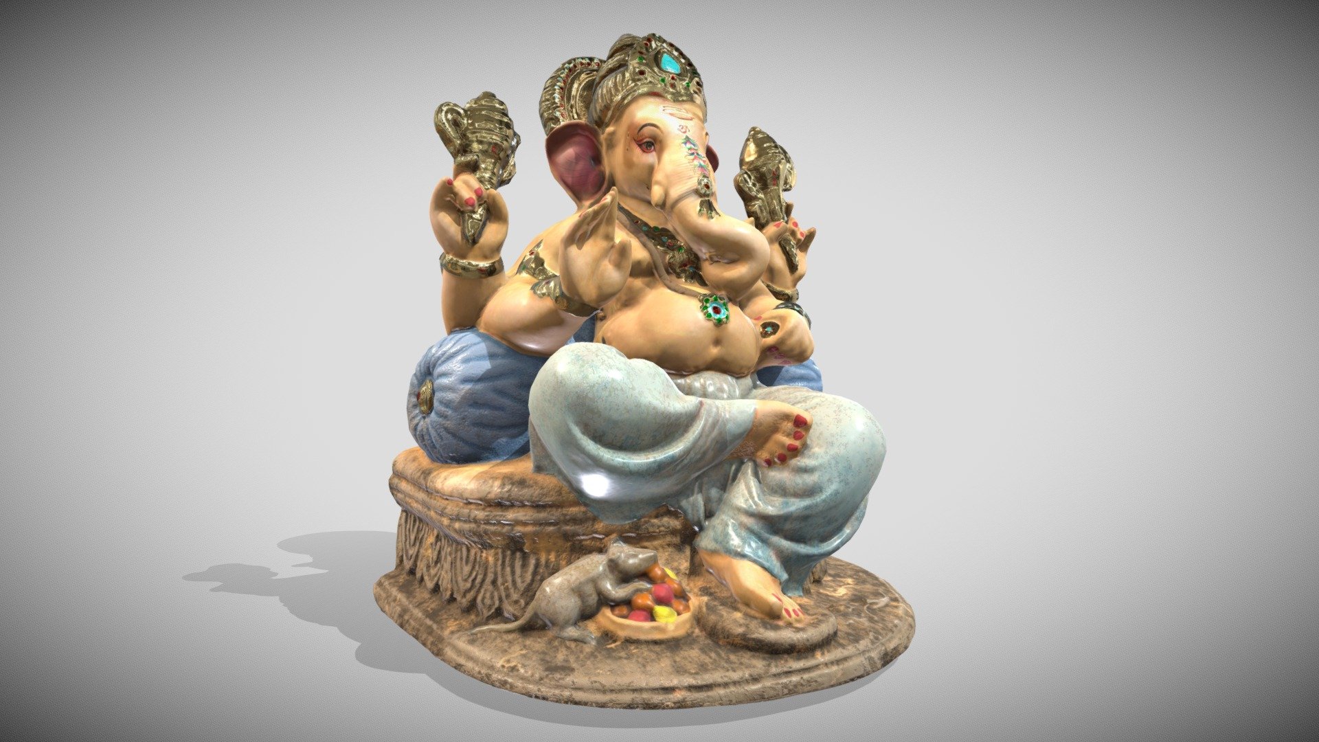 Original very nice 3D scan (https://www.thingiverse.com/thing:2545113) by NeverDun is licensed under the Creative Commons - Attribution license.
http://creativecommons.org/licenses/by/3.0/

Here the Painted LR Gaming Version..... 3d model