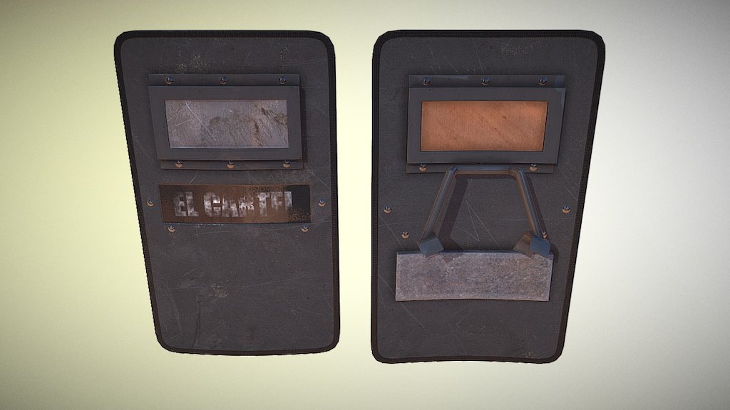 Riot shield created with quixel classic workflow 3d model