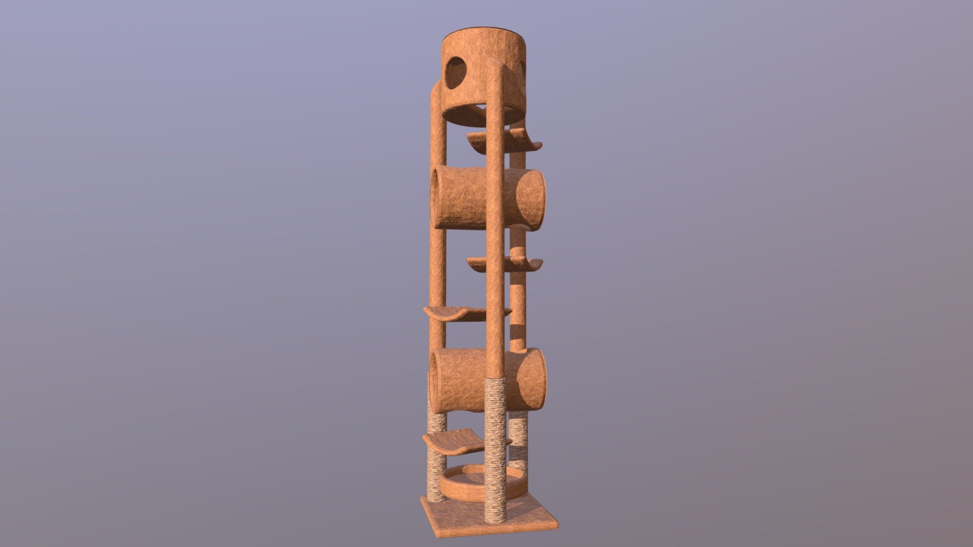 I made this cat tree in Blender for my Oculus Home. The textures were made in Substance Alchemy. Feel free to use it!
(Updated 8/5/19 to fix some issues) - Cat Tree - Download Free 3D model by Cartawampus 3d model