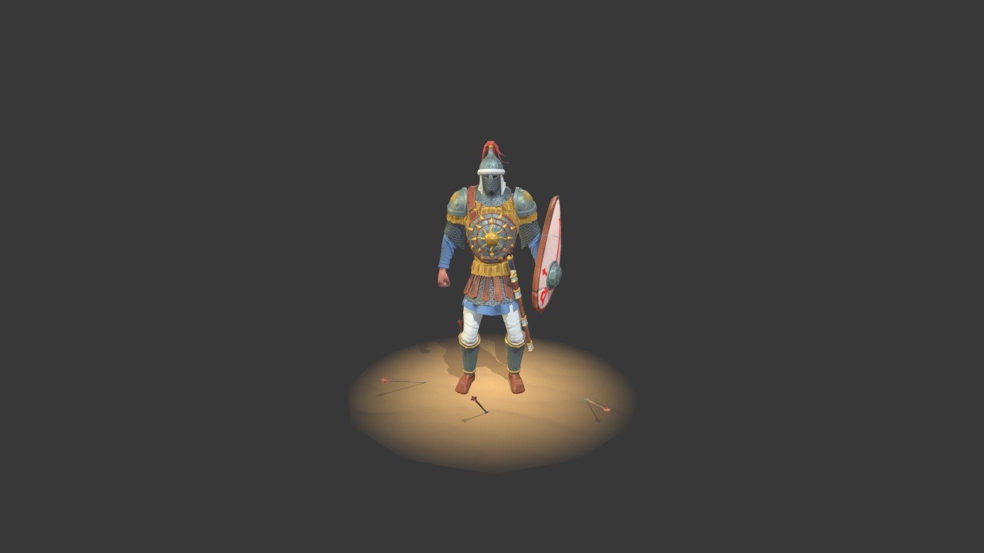 This is an idle animation for my character Nikephoros 3d model
