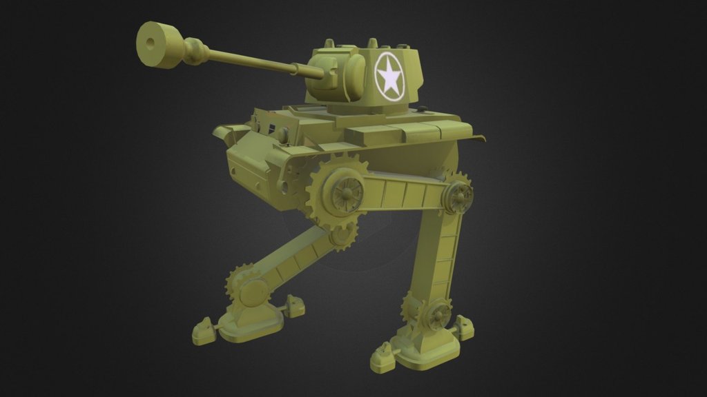 Sherman made into mech - model inspired by art from Dust Tactics wargame.

3Ds Max 3d model