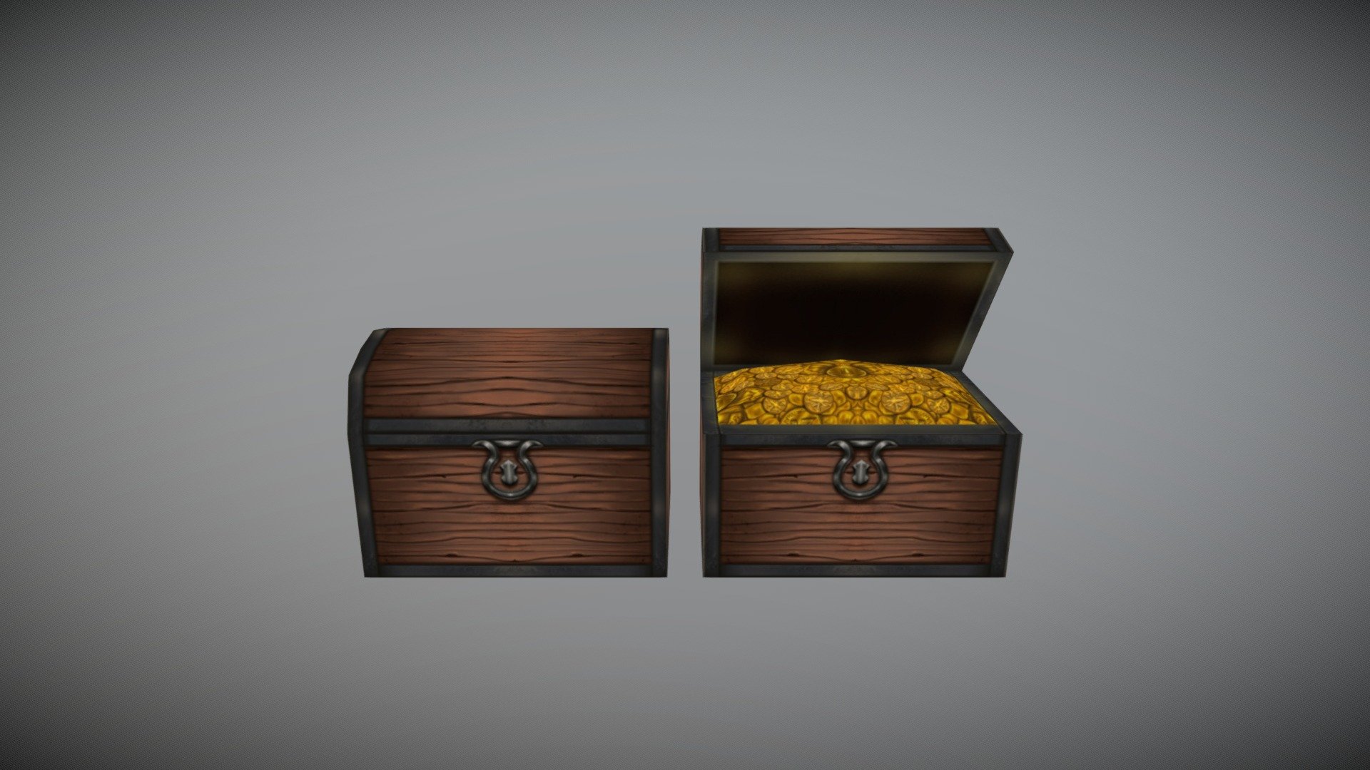 This treasure boxes are useing the same textuer but useing some area to made it different.

Hand painted style texture.

Low poly (overall 156 Tris/ per piece 60 Tris and 96 Tris)

Texture size 512 x 512 pixels
 - Treasure Box - 3D model by THEBEARS (@AMars77) 3d model
