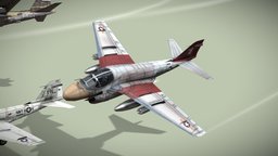 Grumman A-6 Intruder usaf, airplane, bomber, usmc, grumman, attack, aircraft, jet, intruder, usnavy, subsonic, lowpoly, gameasset, plane, a-6