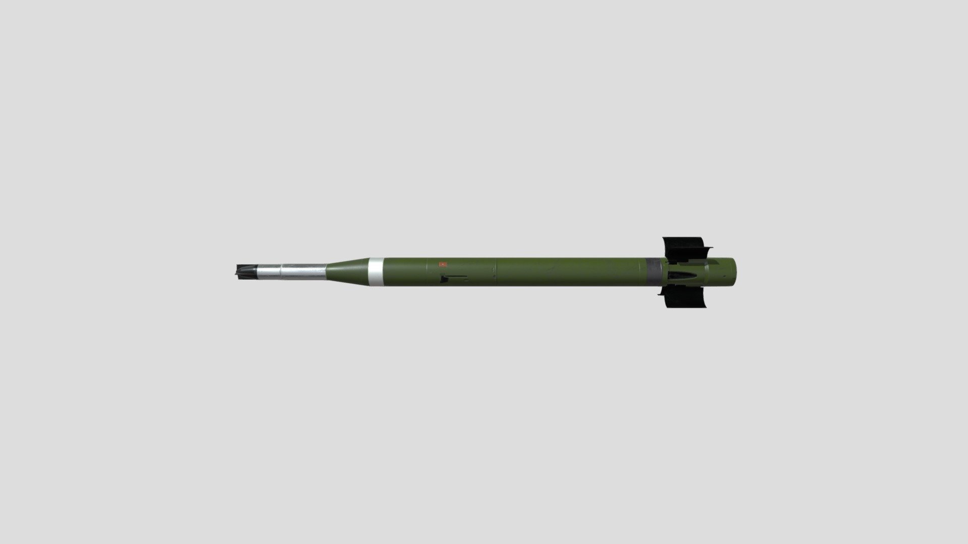 Anti-tank missile with a shaped charge that burns through armor - Anti-tank missile - 3D model by bvad81 3d model