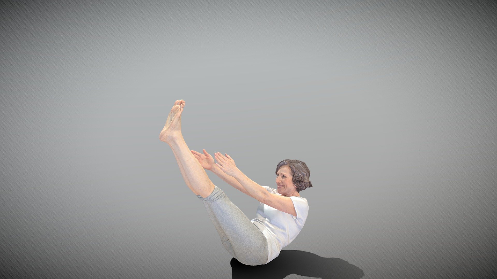 This is a true human size and detailed model of a sporty middle-aged woman of Caucasian appearance dressed in sportswear. The model is captured in casual pose to be perfectly matching various architectural and product visualizations, as a background or mid-sized character on a sports ground, gym, beach, park, VR/AR content, etc.

Technical specifications:




digital double 3d scan model

150k &amp; 30k triangles | double triangulated

high-poly model (.ztl tool with 5 subdivisions) clean and retopologized automatically via ZRemesher

sufficiently clean

PBR textures 8K resolution: Diffuse, Normal, Specular maps

non-overlapping UV map

no extra plugins are required for this model

Download package includes a Cinema 4D project file with Redshift shader, OBJ, FBX, STL files, which are applicable for 3ds Max, Maya, Unreal Engine, Unity, Blender, etc. All the textures you will find in the “Tex” folder, included into the main archive.

3D EVERYTHING

Stand with Ukraine! - Middle-aged woman exercising 385 - Buy Royalty Free 3D model by deep3dstudio 3d model