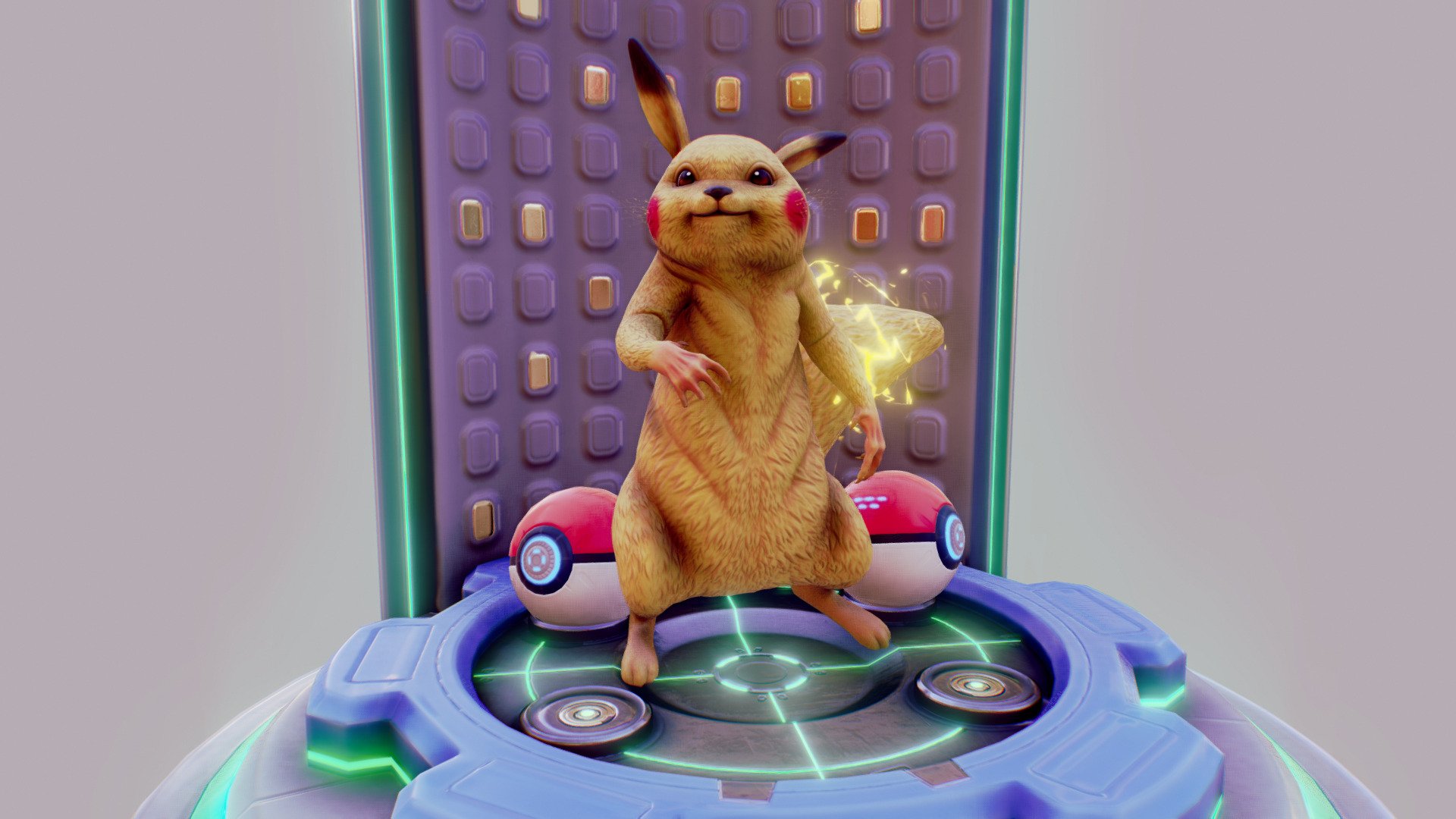 My re-imaging Pikachu, I think this was much more successful than my Bulbasuar - Pikachu - Download Free 3D model by robotninjabread 3d model