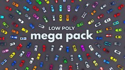 Low Poly Cars ferrari, vehicles, toon, bmw, lamborghini, rally, muscle, pack, drift, low-poly, racing, car, stylized, super
