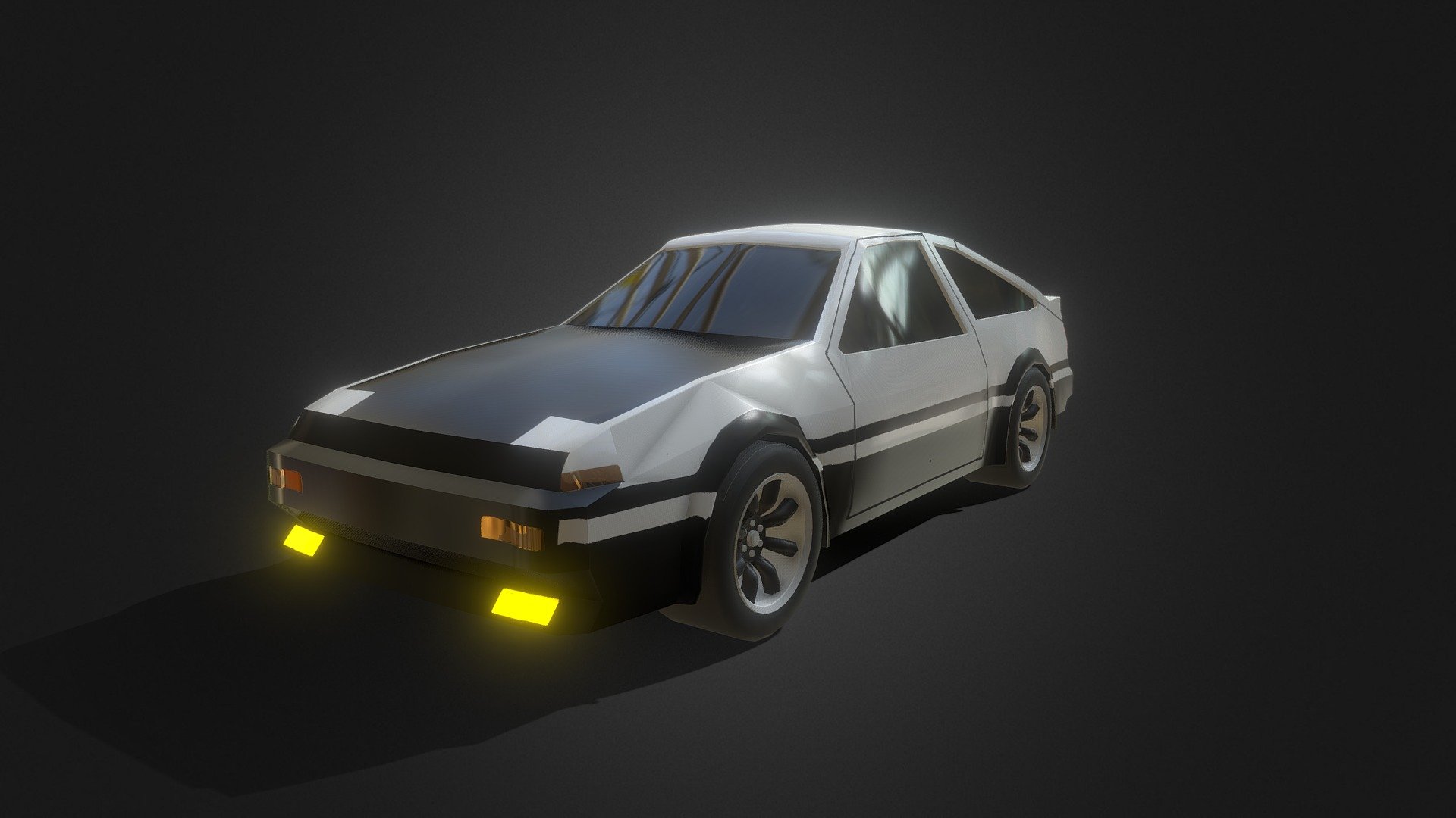 A lowpoly version of AE86 I did to practice modeling on Blender 

Model and UV unwrap in Blender
Textured in Substance Painter - Lowpoly AE86 - Buy Royalty Free 3D model by Oniigirii 3d model