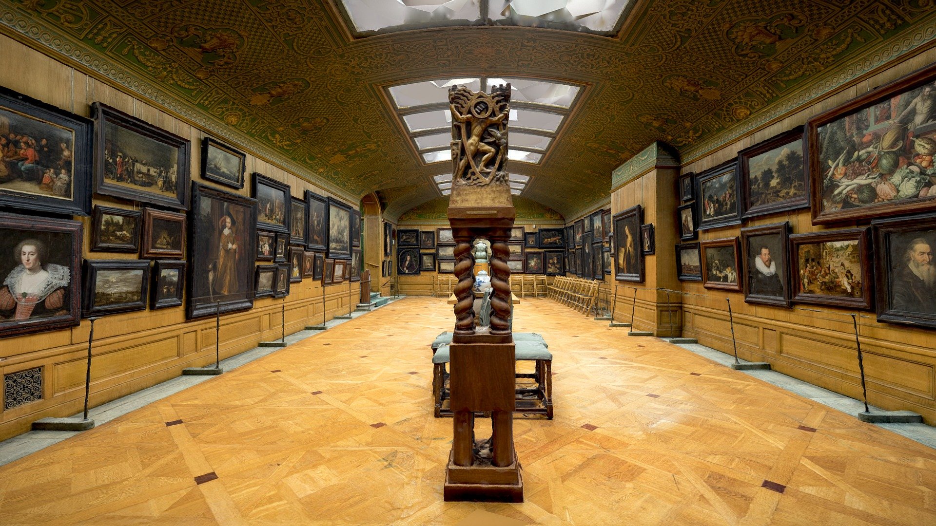 This is the Picture Gallery located on the top floor of the Hallwyl Museum in Stockholm, Sweden.

Countess Wilhelmina von Hallwyl was a keen collector of Dutch and Flemish artworks of the Golden Age.

The diversity of artists and motifs is representative of the Hallwyl House Collection of Dutch and Flemish masters. The collection constitutes a kind of encyclopedia of the Golden Age of Dutch Art.

&ldquo;See For Yourself