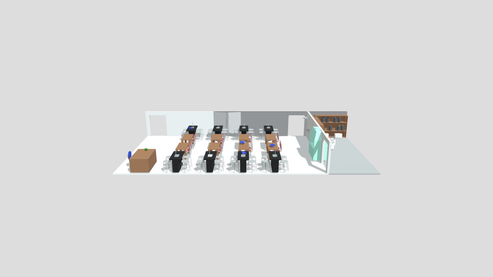 Classroom - 3D model by KBN 3d model