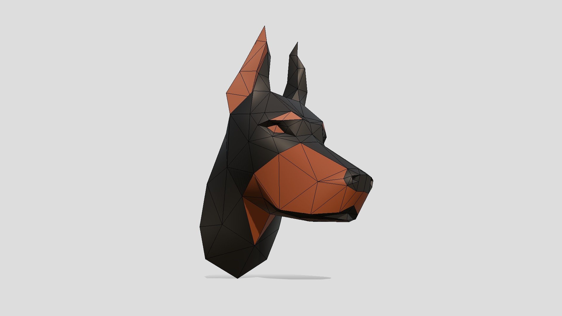 Cabeza perro estilo trofeo, modelo lowpoly.
Recomendado para pepakura, impresión 3D - Doberman - 3D model by vanneyepes6 3d model