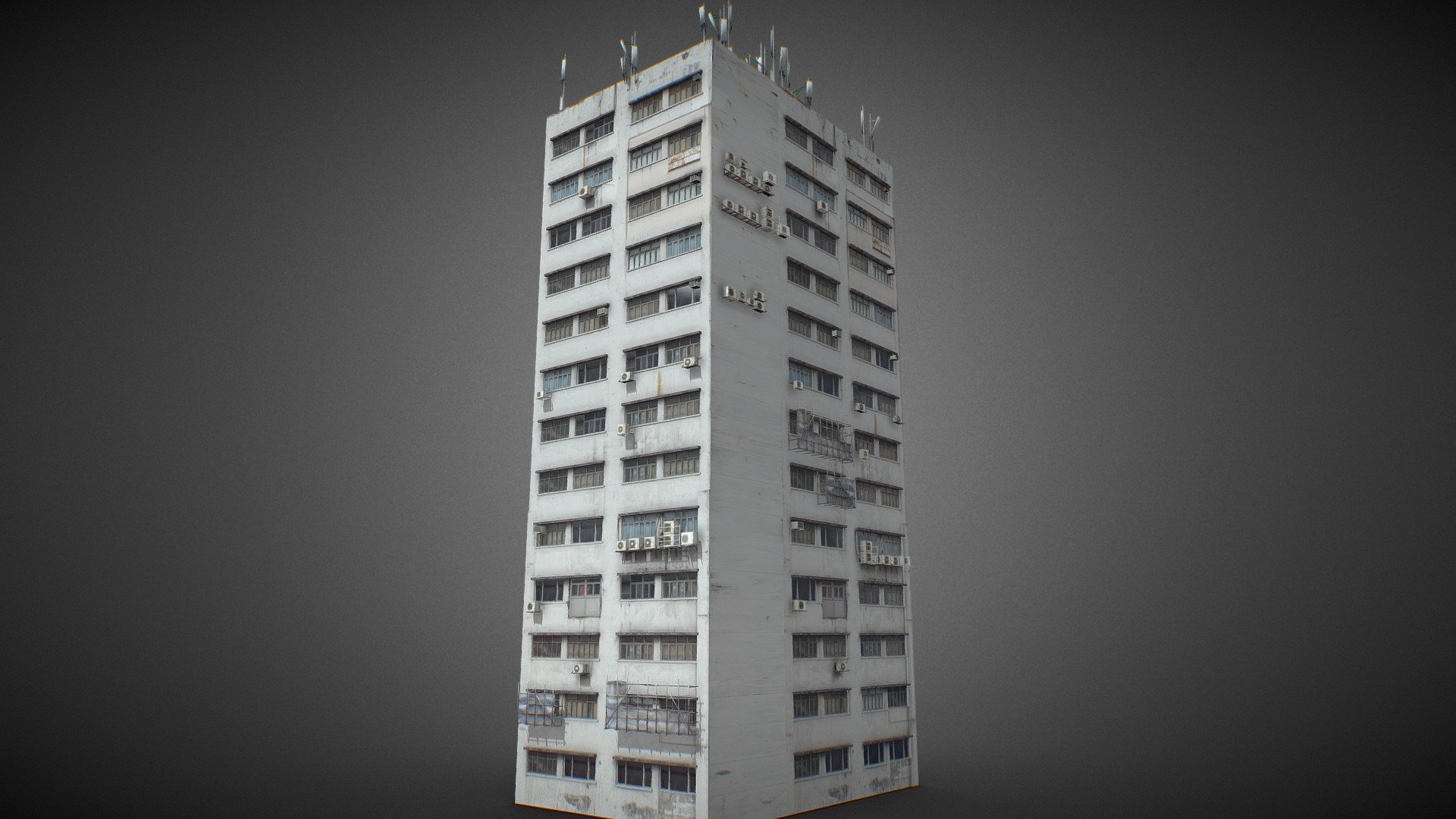 From the upcoming ‘’ Dystopian Asian Building Pack’‘ - Dystopian Asian Building #1 - Buy Royalty Free 3D model by carlcapu9 3d model