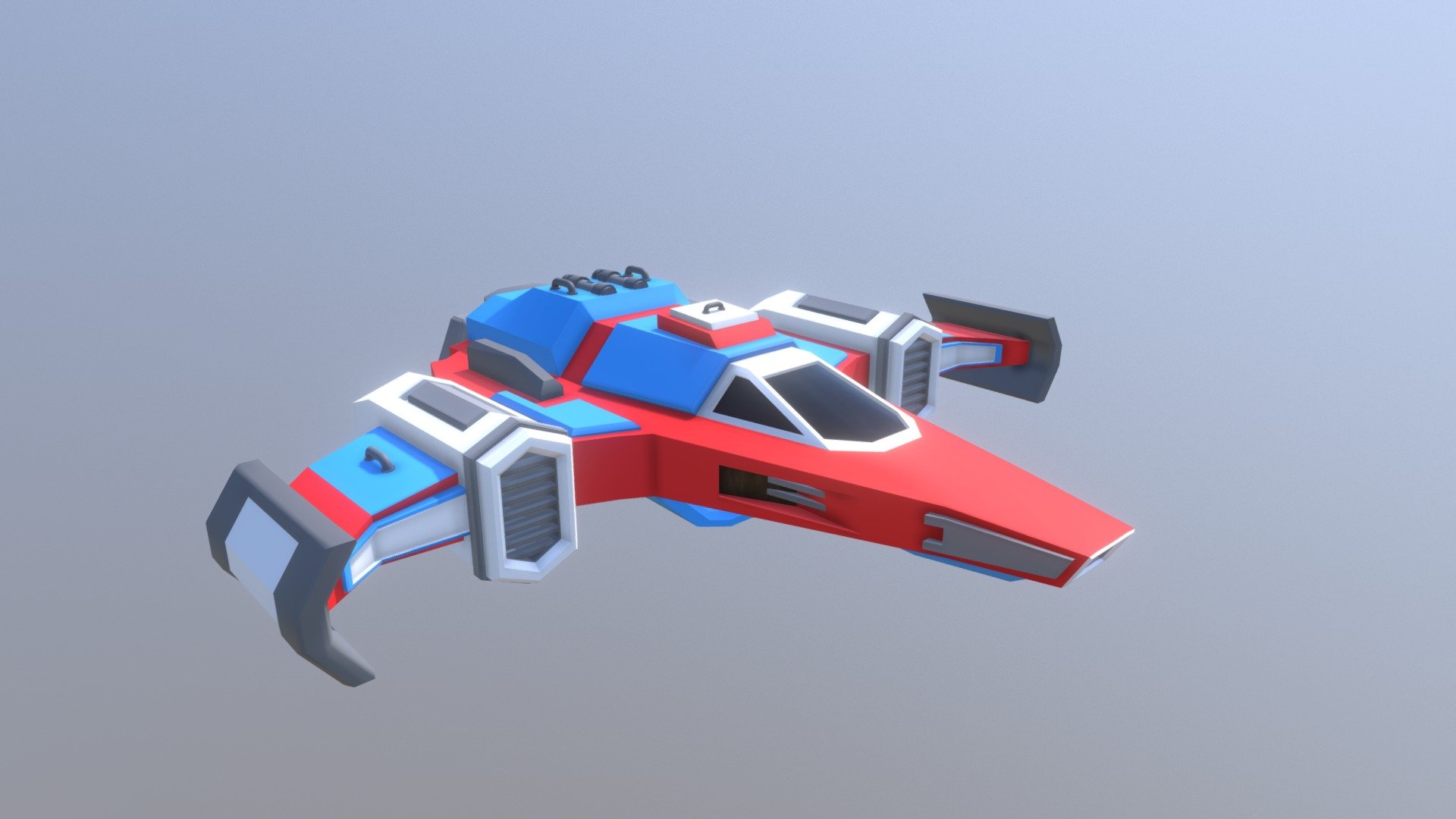 Top Space Ship - Toy Space Ship - 3D model by 3DRL (@SaestudentRL) 3d model