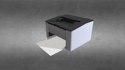 Printer low-poly-blender, householdpropschallenge, low-poly, lowpoly