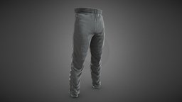 Gray Stonewashed Jogger Pants