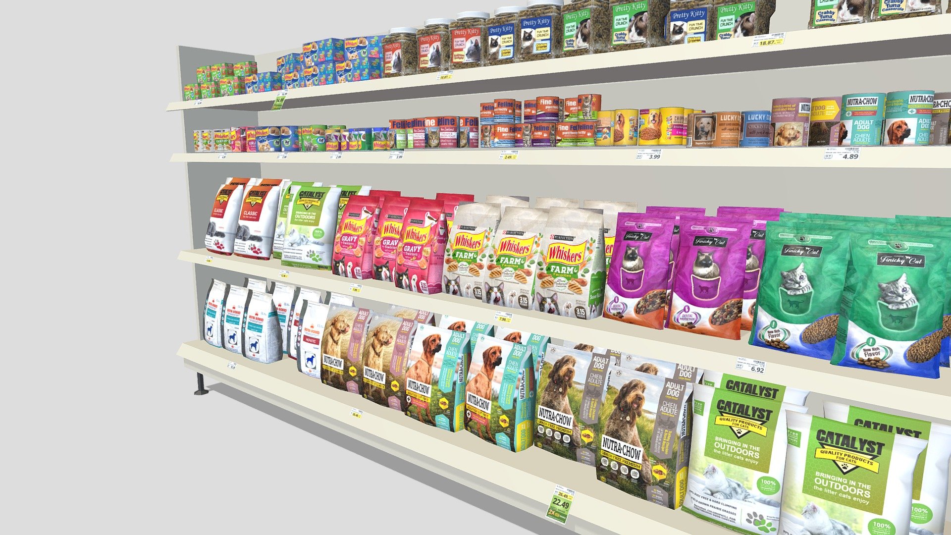Low-poly VR / AR Models for Grocery Store

Aisle 4 - Pet Supplies

More Grocery Store Products: https://skfb.ly/6STLt - Pet Supplies Section - Buy Royalty Free 3D model by MW 3D (@mw3dart) 3d model