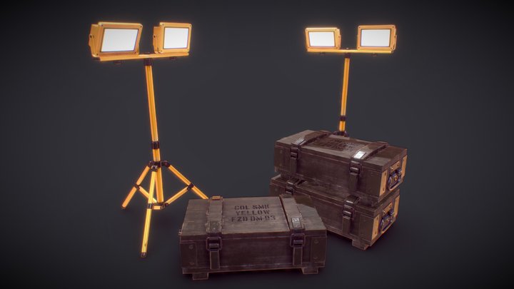 Ammo boxes - AMMO BOXES - 3D model by Sladegeorg 3d model