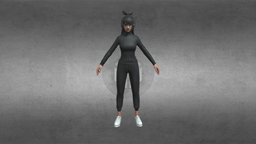 freefire new girl 3d model by pace gaming