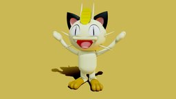 Meowth cat, pokemon, coin, normal, kanto, iconic, payday, meowth, team_rocket, indigo_league