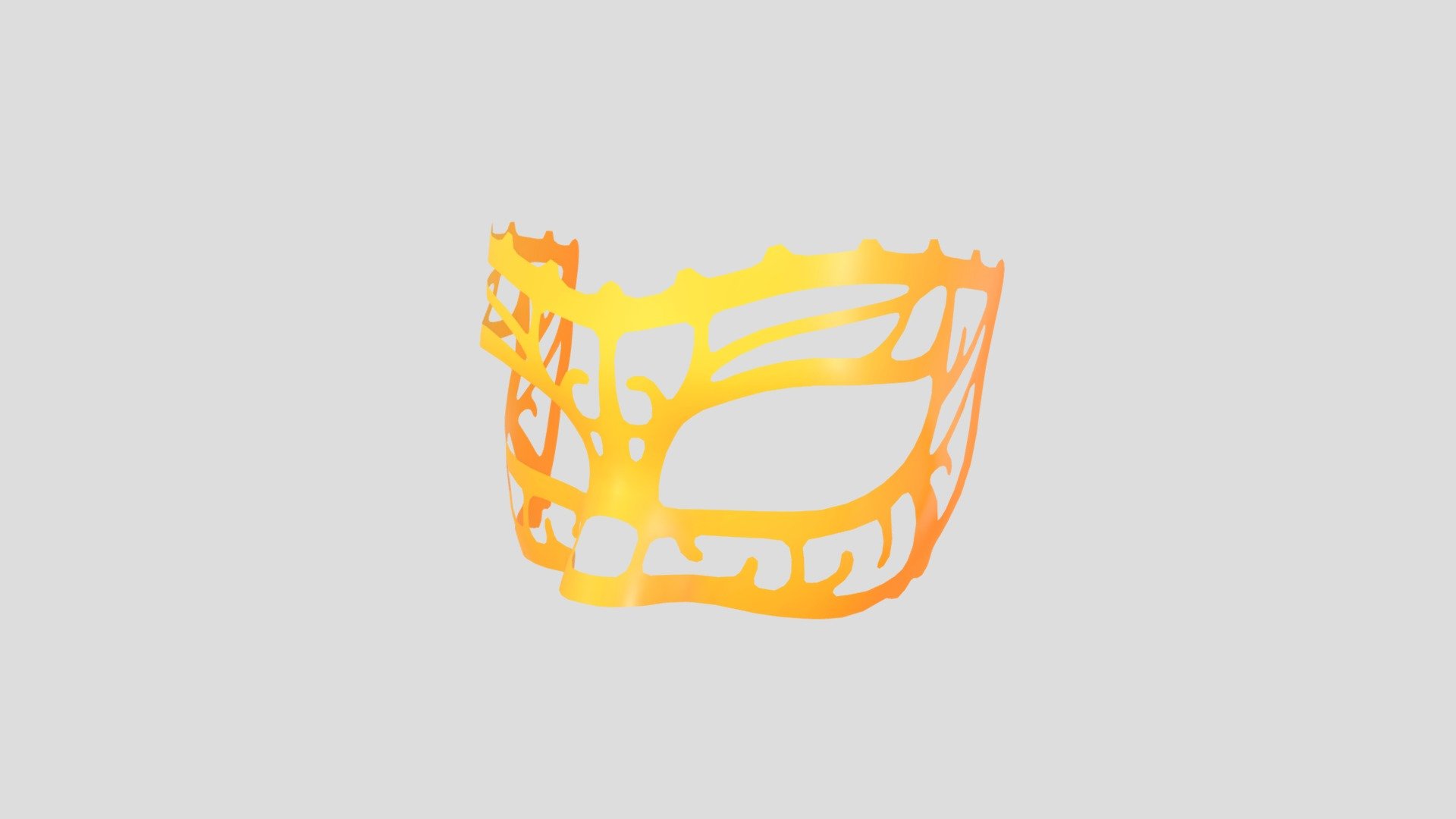 Masquerade Mask 3d model.      
 
3ds max 2020, FBX, OBJ and STL files    
 


Clean topology                      

Non-Overlap UVs                     
 


Textures include                     

- Base Color                        

- Roughness                         



2048x2048 PNG texture               
 


1,202 poly                          

1,589 vert                          

In subdivision Level 0 - Masquerade Mask - Buy Royalty Free 3D model by bariacg 3d model