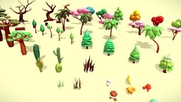 Trees lowpoy trees, tree, plant, forest, cherry, desert, level, pack, hybrid, dry, coconut, peach, blossom, evironment, pinetree, coconino-forest, baobab, cartoon, lowpoly, cactus-plant, hypercasual, maple-tree
