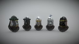 Heavy helmets skins for Gloria Victis game armor, heavy, armory, medeival, head, battle, skins, helmets, helmet
