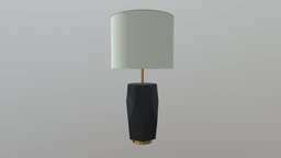 Melrose Table Lamp White & Black