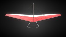 Hang Glider Lowpoly object, cloth, detailed, ready, glider, hang, low-poly, asset, game, 3d, vehicle, pbr, lowpoly, model, air, textured