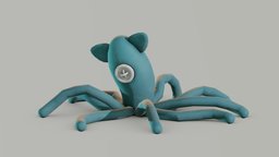 Squid Plush Toy fish, toon, cute, kid, assets, toy, bedroom, amateur, children, prop, rig, vr, squid, playground, decor, beach, jellyfish, plush, game-ready, swimming, wave, denim, plushtoy, rigged-character, rigged-model, substancepainter, substance, character, asset, blender, lowpoly, model, design, gameasset, home, animal, animation, decoration, rigged, "sea", "gameready", "bones"