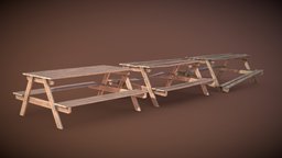 Picnic Table Set bench, picnic, videogame, furniture, table, tables, park, game-ready, backyard, game-models, picnic-table, wooden-table, furniture-set, game-props, picnic_table, pbr, wood, picnic-bench, home-props, agustin-honnun, agustinhonnun, pbr-table, backyard-props, backyard-models, home-models, game-ready-furniture