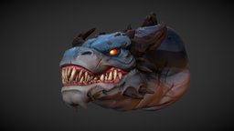 Dragon Bust creatures, machine, substance, painter, photoshop, characters, zbrush, stylized, dragon