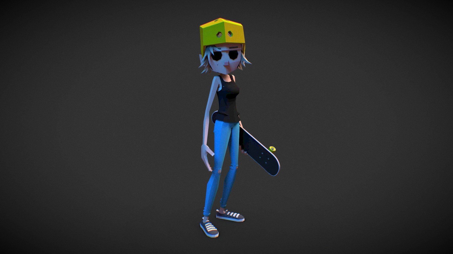 This is one of the characters in development for Pocket Skate

Thanks, for checking it out!
- Pete - Flip - Pocket Skate - 3D model by Pocket Skate! (@PocketSkate) 3d model