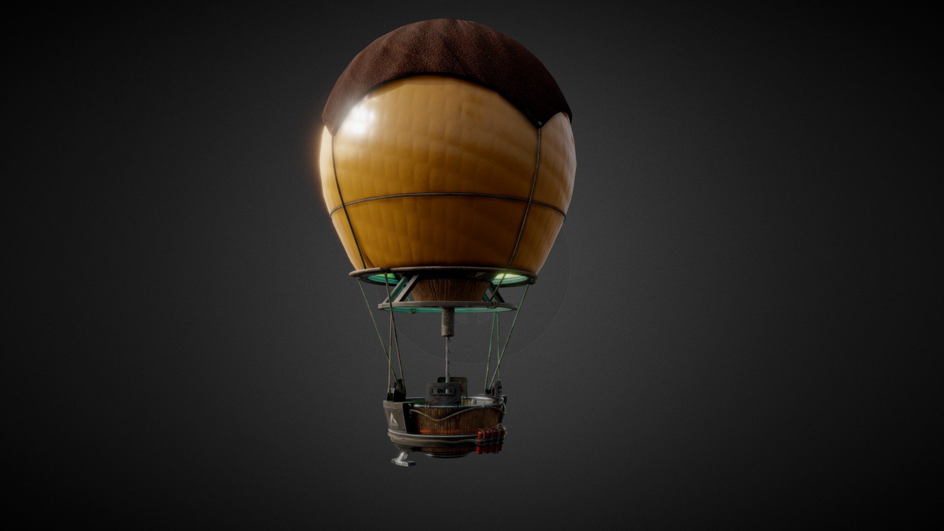 Hot Air Ballon contains: 3 materials with texture set and animation example of how this model should work - Survival Hot Air Ballon - Buy Royalty Free 3D model by alejo066 3d model