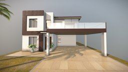 modern house low poly modern, buidling, low, poly, model, house