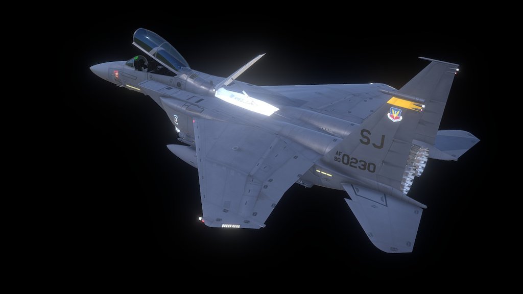 high Res 3D model of the F-15E Eagle - F-15E Eagle - 3D model by Zimster 3d model