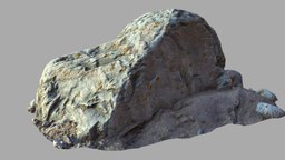 Gray Round Stone 2 ready, boulder, nature, rawk, photoscan, photogrammetry, game, low, poly, stone, rock, environment