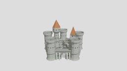Castle 3D Model castle, fortress, fantasy