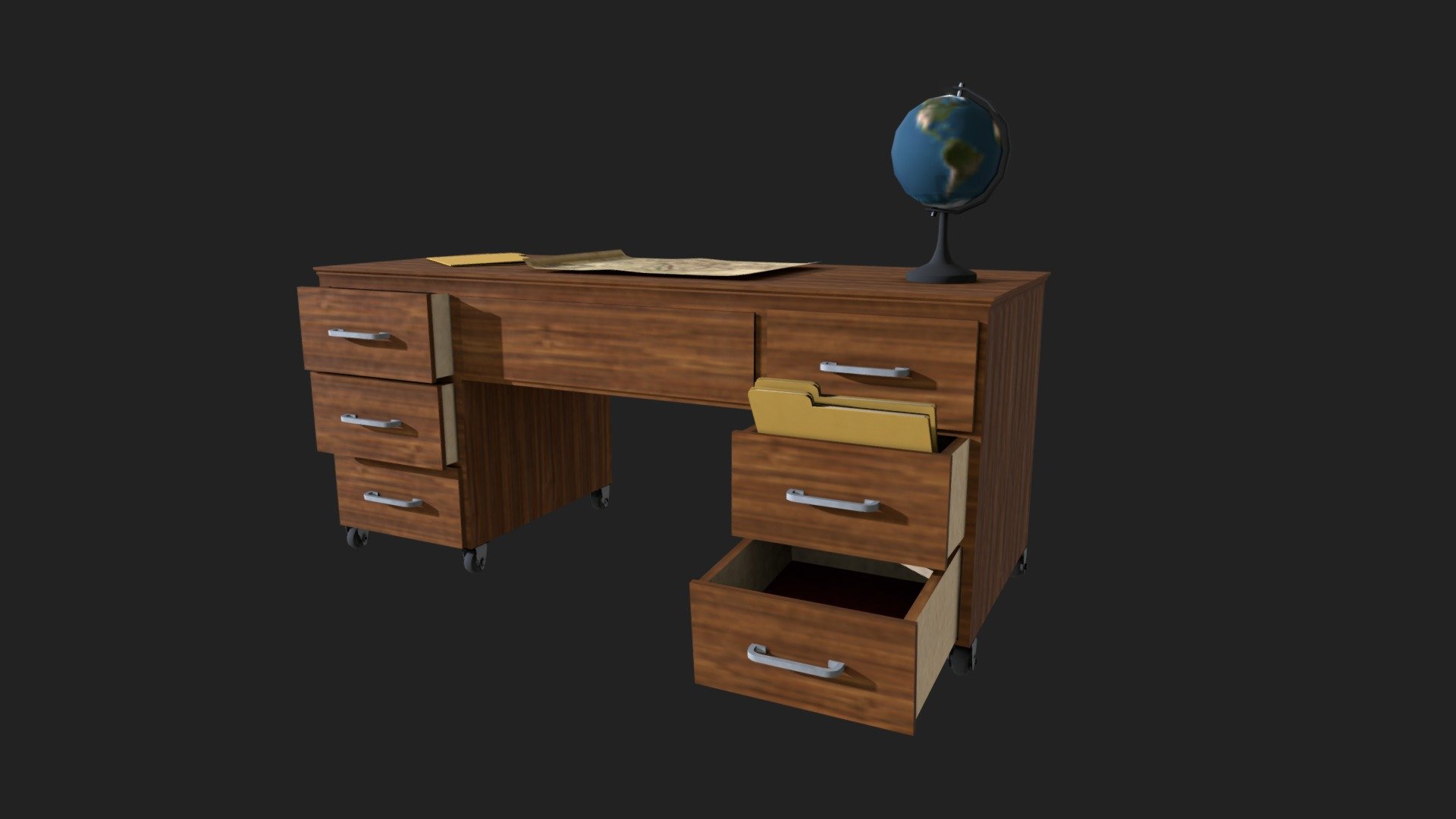 Here is a Desk i created, took meh 3 hours but it was worth it, hope yas like it :P 3d model